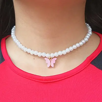 Butterfly Pearl Necklace