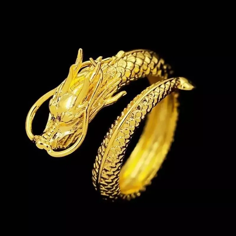 ANILLO DRAGON DORADO  2