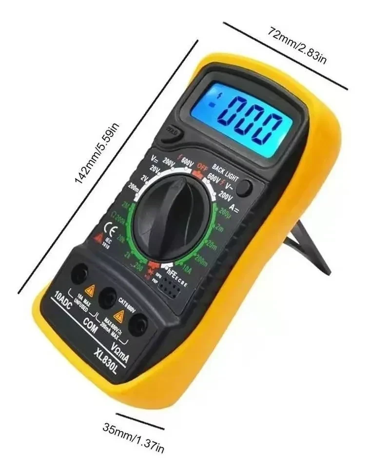 Tester Multimetro Digital Xl830l Voltímetro Medidor 2