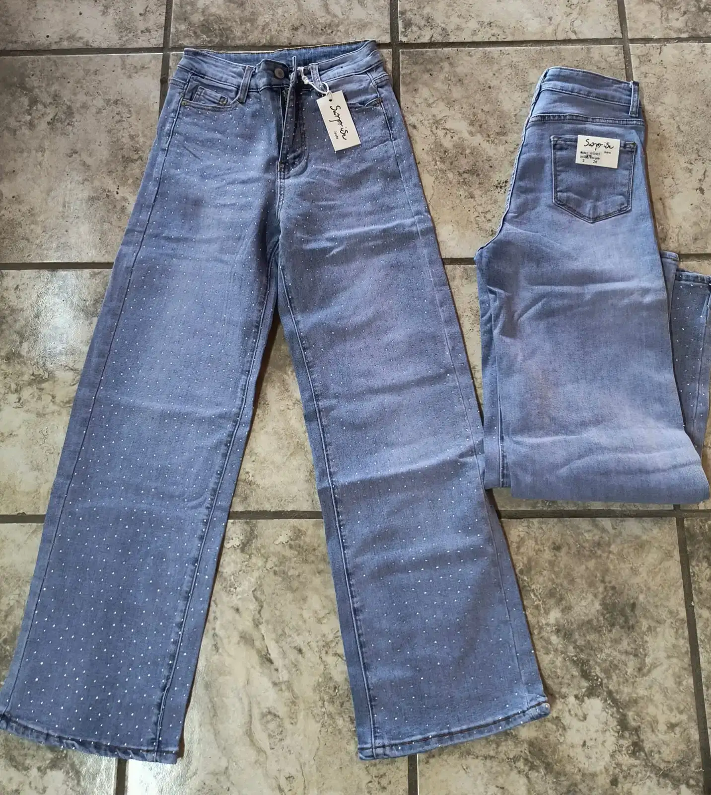 Jeans Holgado cristales #5 2