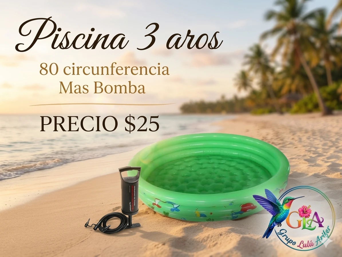 Piscina inflable 80 cm con bomba manual 