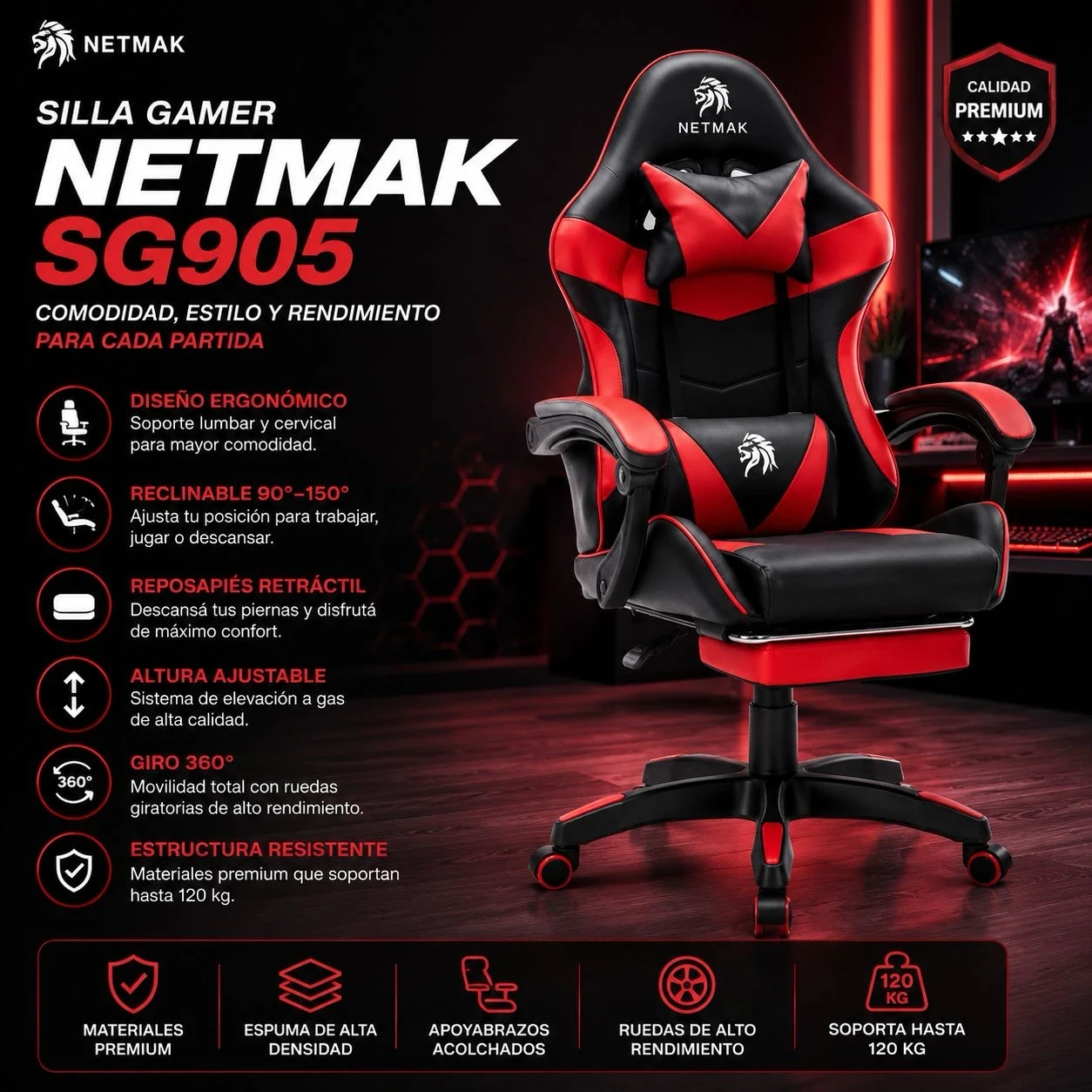 SILLA GAMER NETMAK