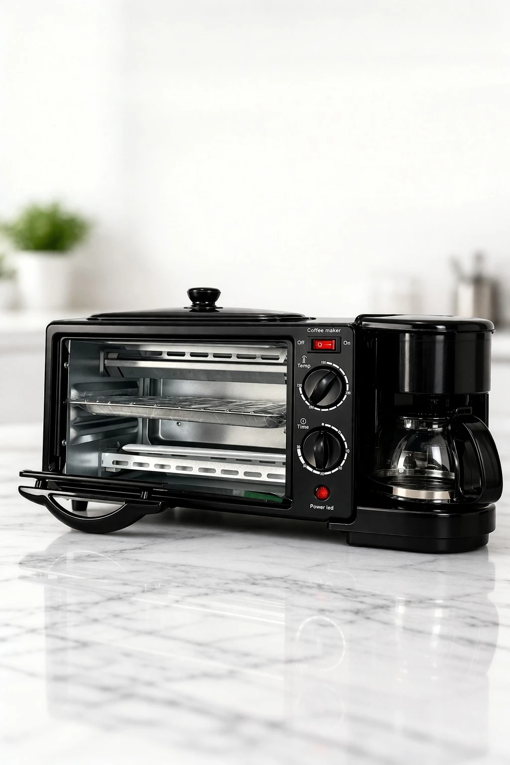 HORNO 3 EN 1,CON PLANCHAS Y CAFETERAS 