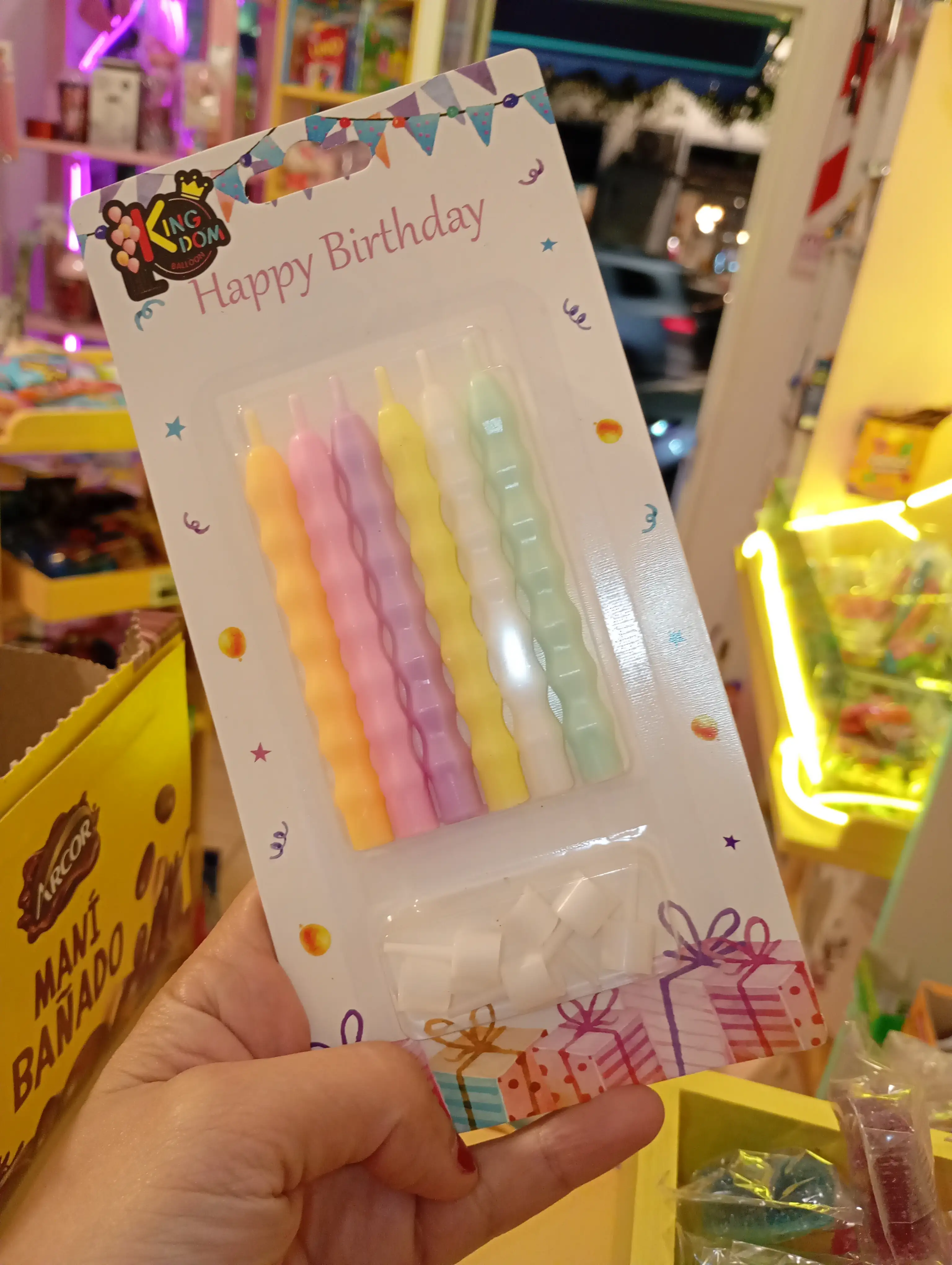 Velas pasteles x6