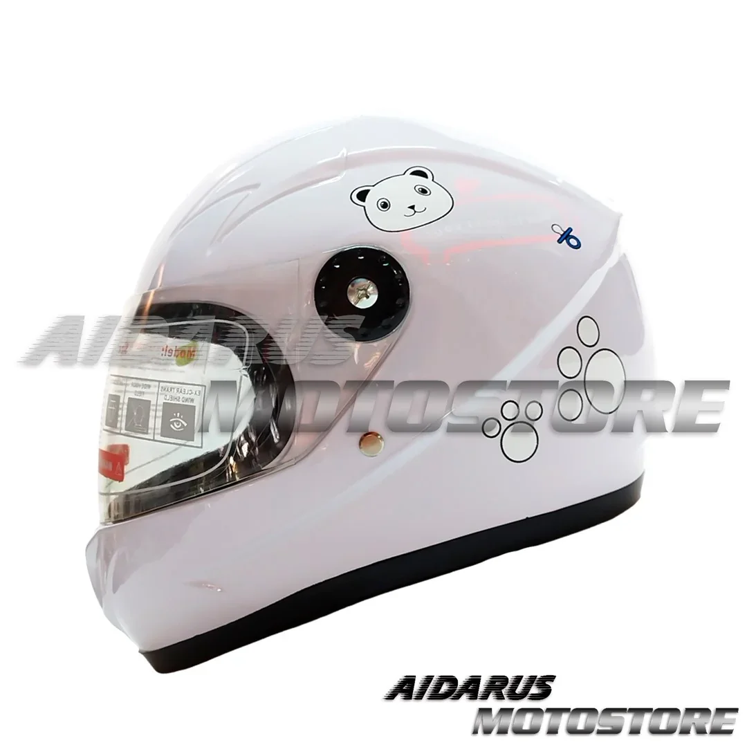 CASCO NIÑO BLANCO BRILLO