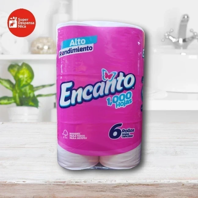 Papel Higiénico Encanto 1000h 6Rollos