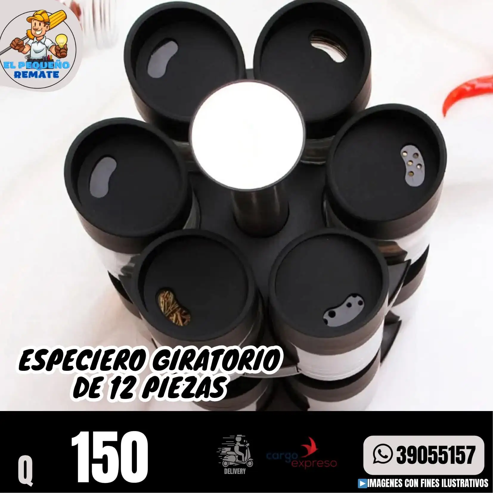ESPECIERO GIRATORIO DE 12 PIEZAS 3