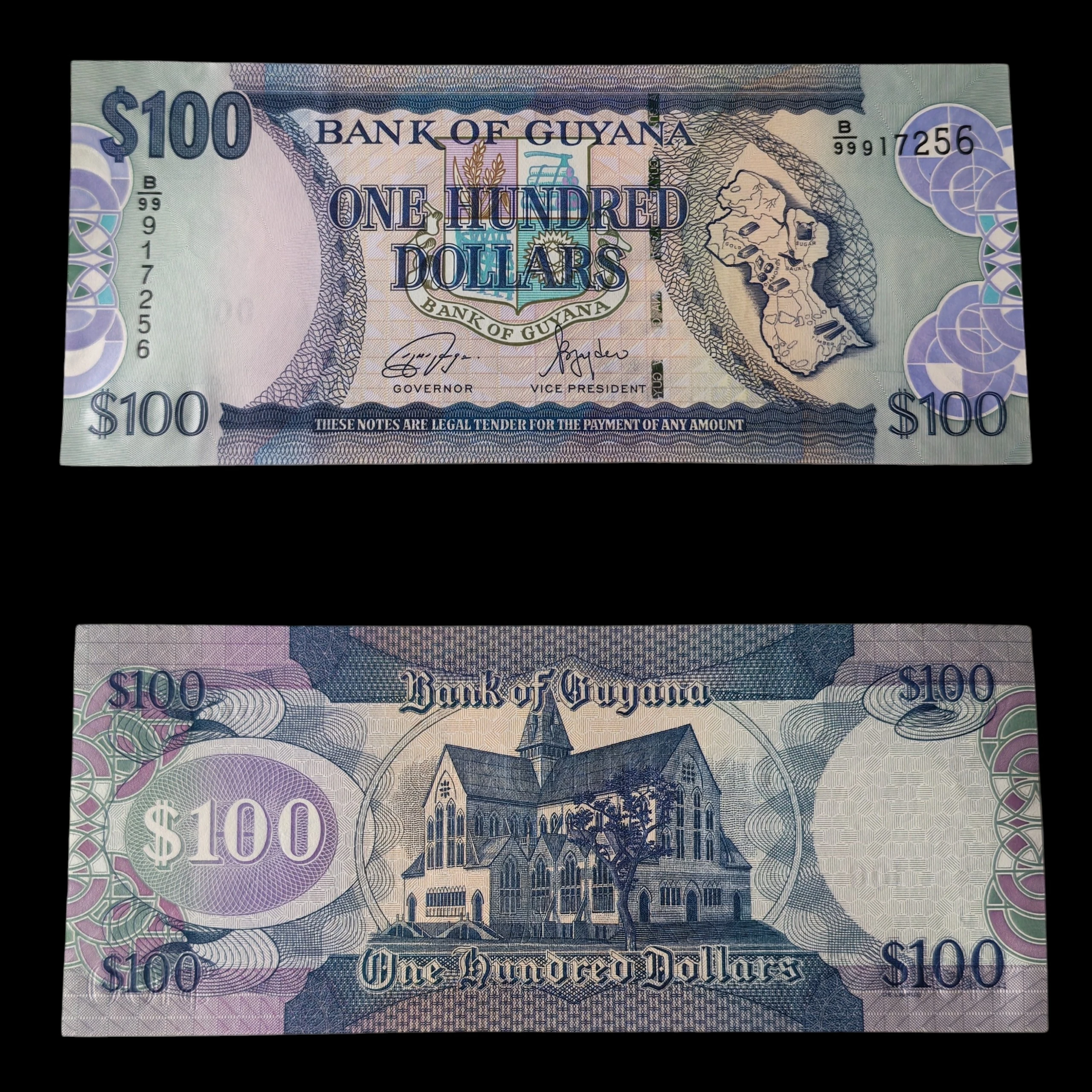 ° Guyana 100 dolares UNC