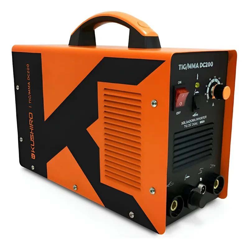 Soldadora Máquina De Soldar Inverter Tig Mma Dc200 Kushiro Naranja