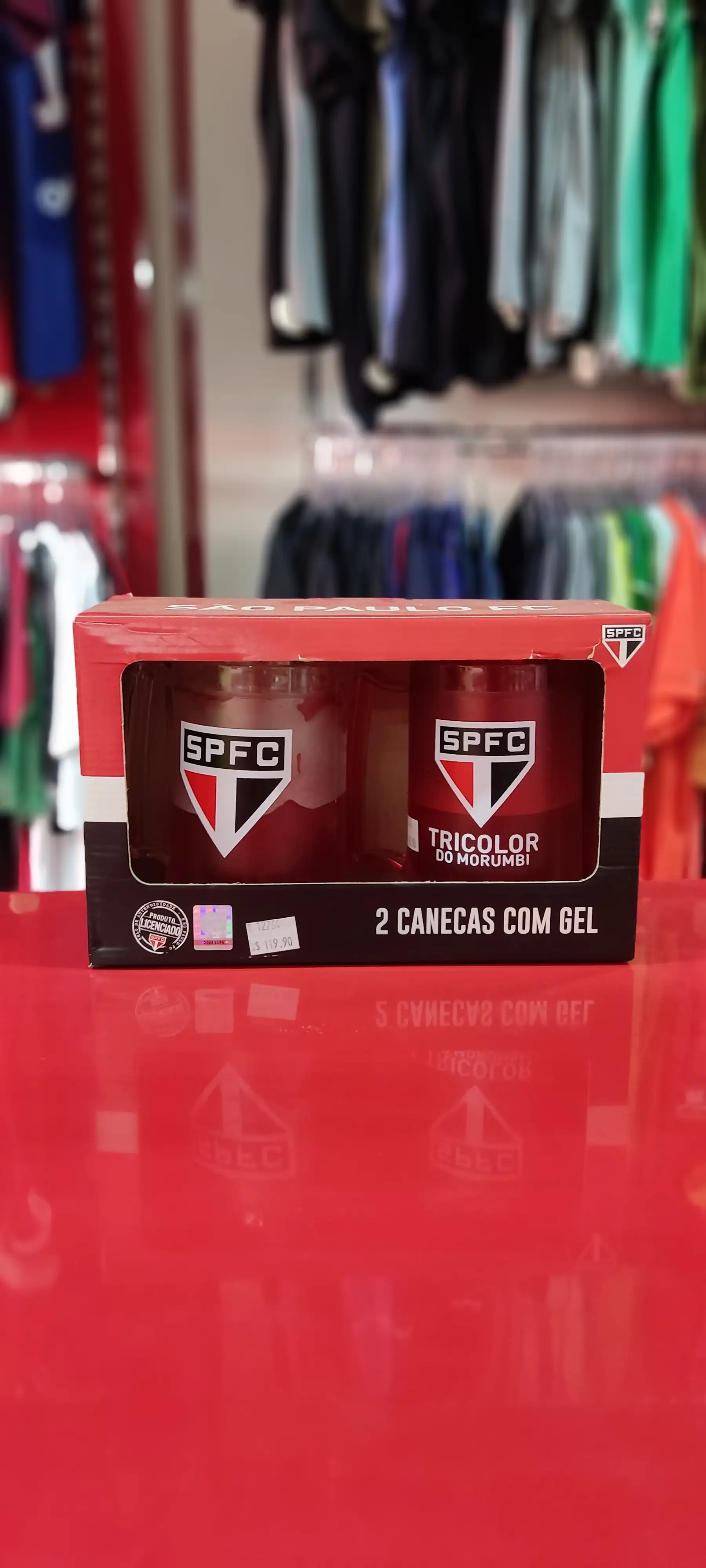 KIT COM 2 CANECAS EM GEL SPFC 