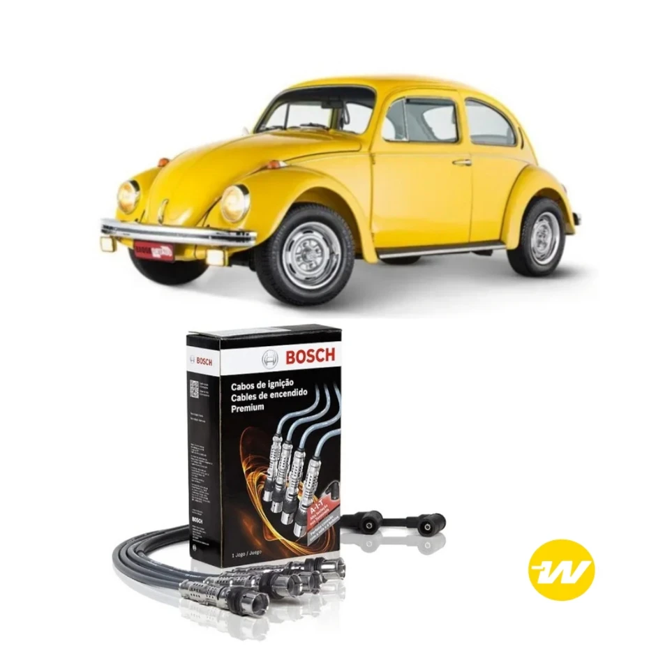 Juego cable bujias Vw Fusca / Brasilia / Kombi 1968-1986