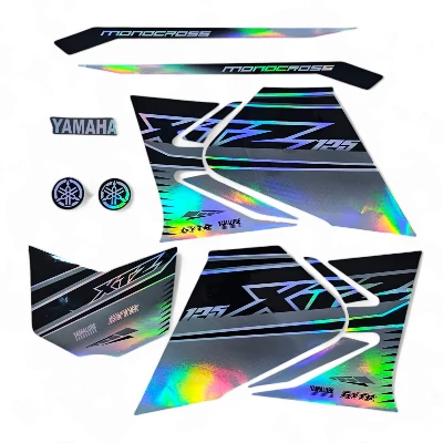 Xtz 125 Calcomanias 2023 tornasol gris con negro