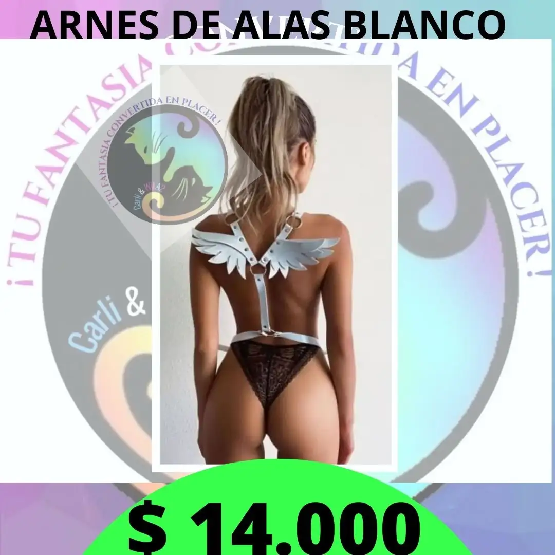 Arnés espalda blanco tipo alas