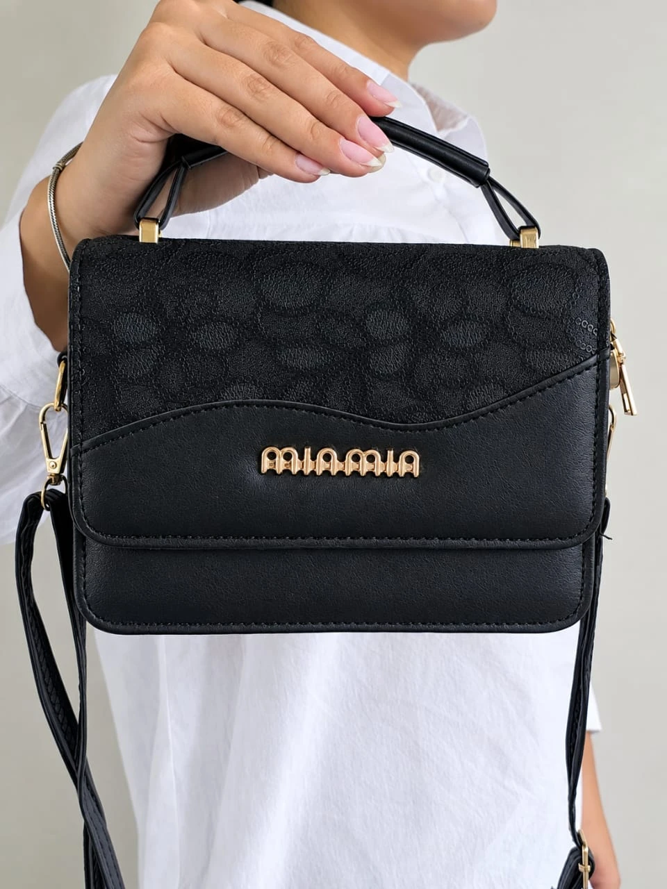 Bolso Manos Libres Negro MIAMIA 3