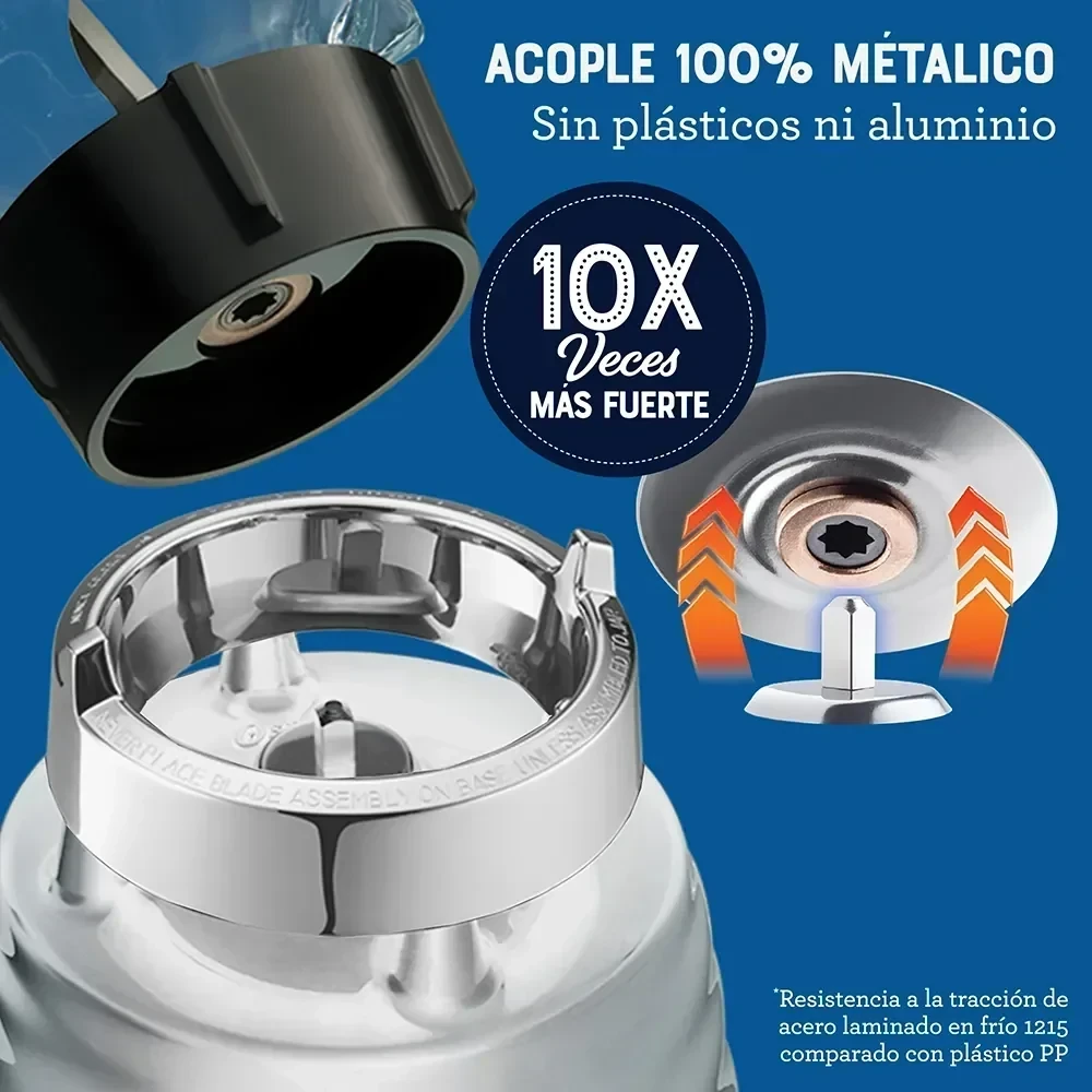 Licuadora Oster Classic  1.25 L cromada con jarra de vidrio 220V 5