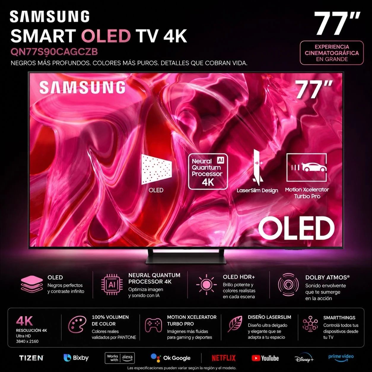 Smart Oled TV 4K 77" Samsung