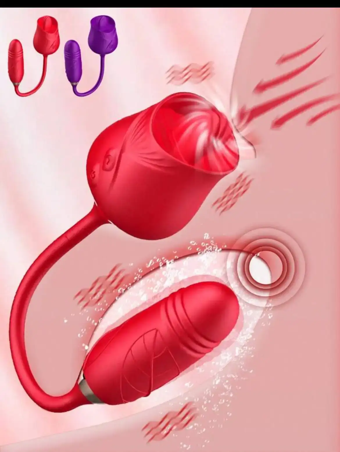 Vibrador con estimulador de clitoris  3