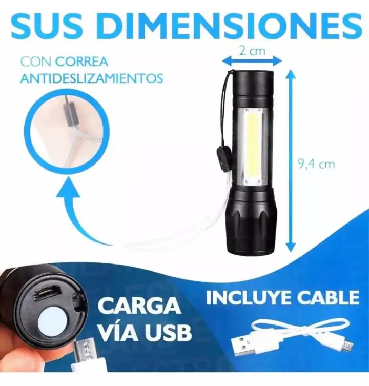 Linterna Recargable Led 3