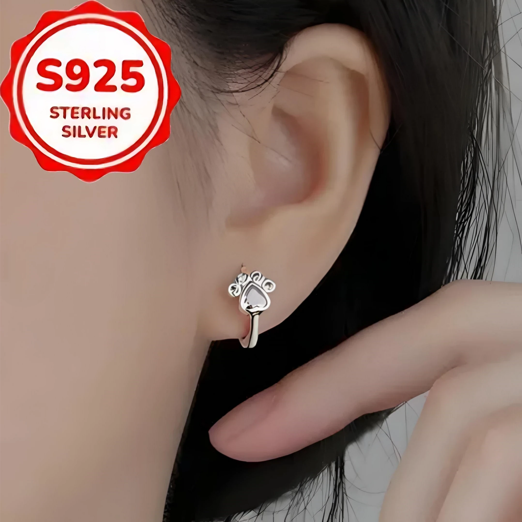 ARETES DE PLATA NIÑA 