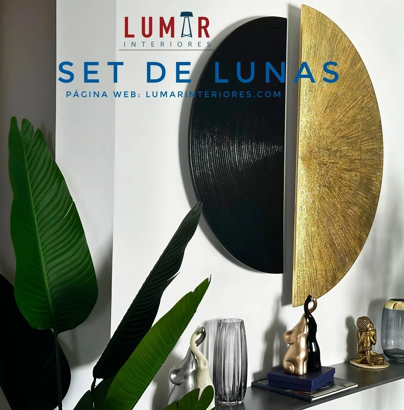 SET DE LUNAS DECORATIVAS 120X120
