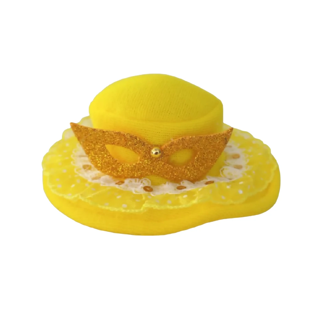 Sombrero antifaz amarillo