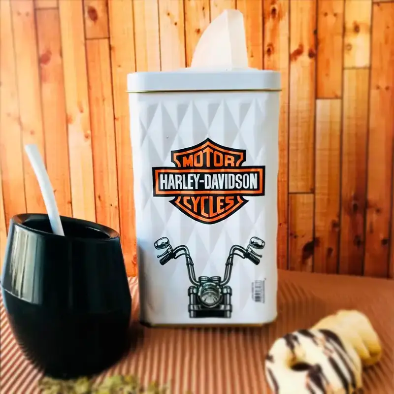 Lata Yerbera Harley  Con Vertedor 3