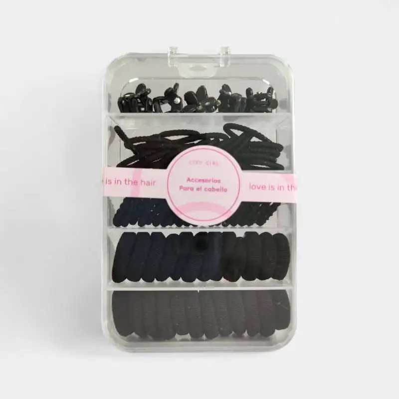 Caja de colitasy hebillas negras