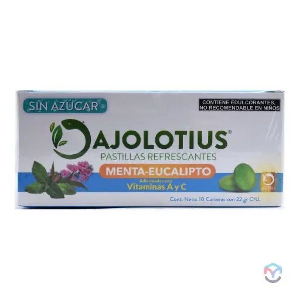 Ajolotius pastillas refrescantes 10 tab