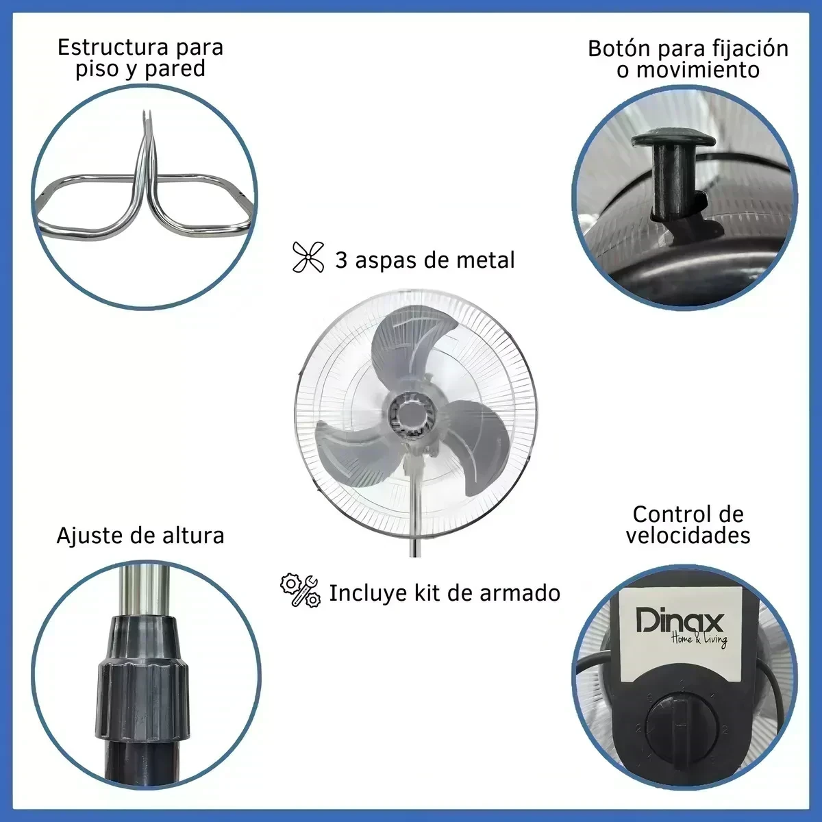 VENTILADOR DE 18" DINAX 3 EN 1 3