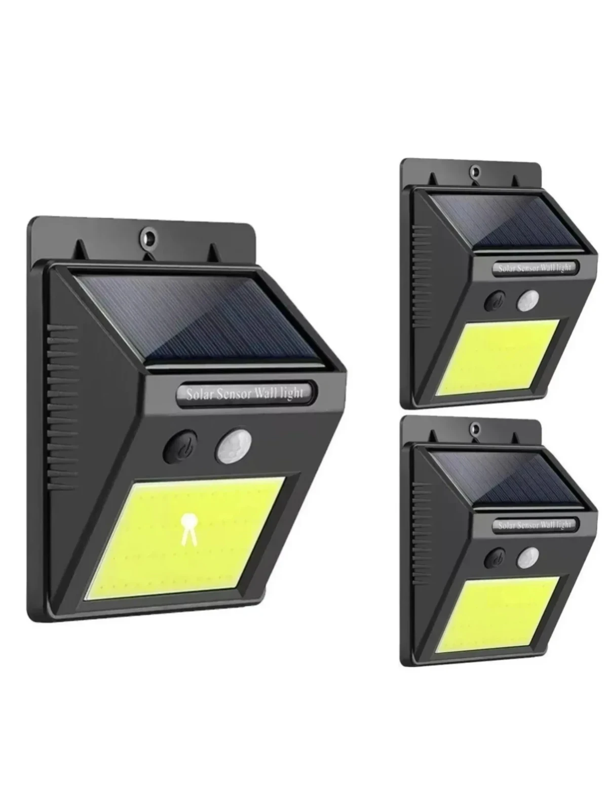 Pack X3, Foco Solar 48 Led, Con Sensor De Movimiento Exterior 