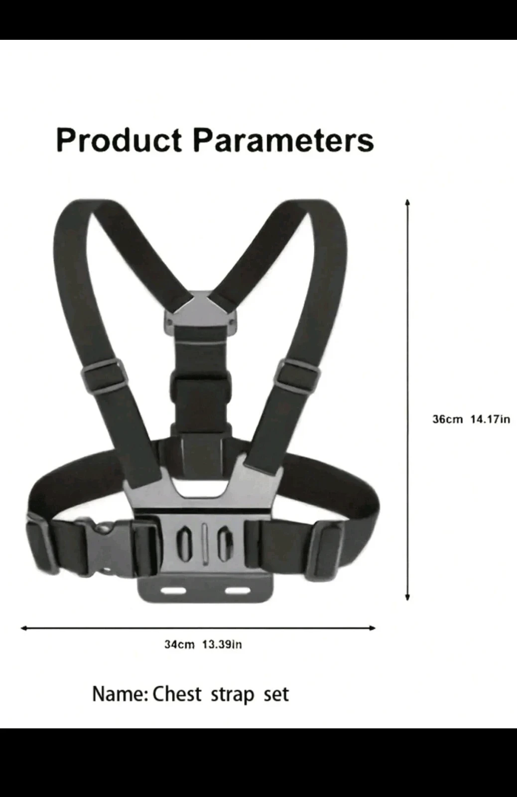 Arnés de Pecho Deportivo para Celular y Cámara de Acción - Soporte Pechera Ajustable 3