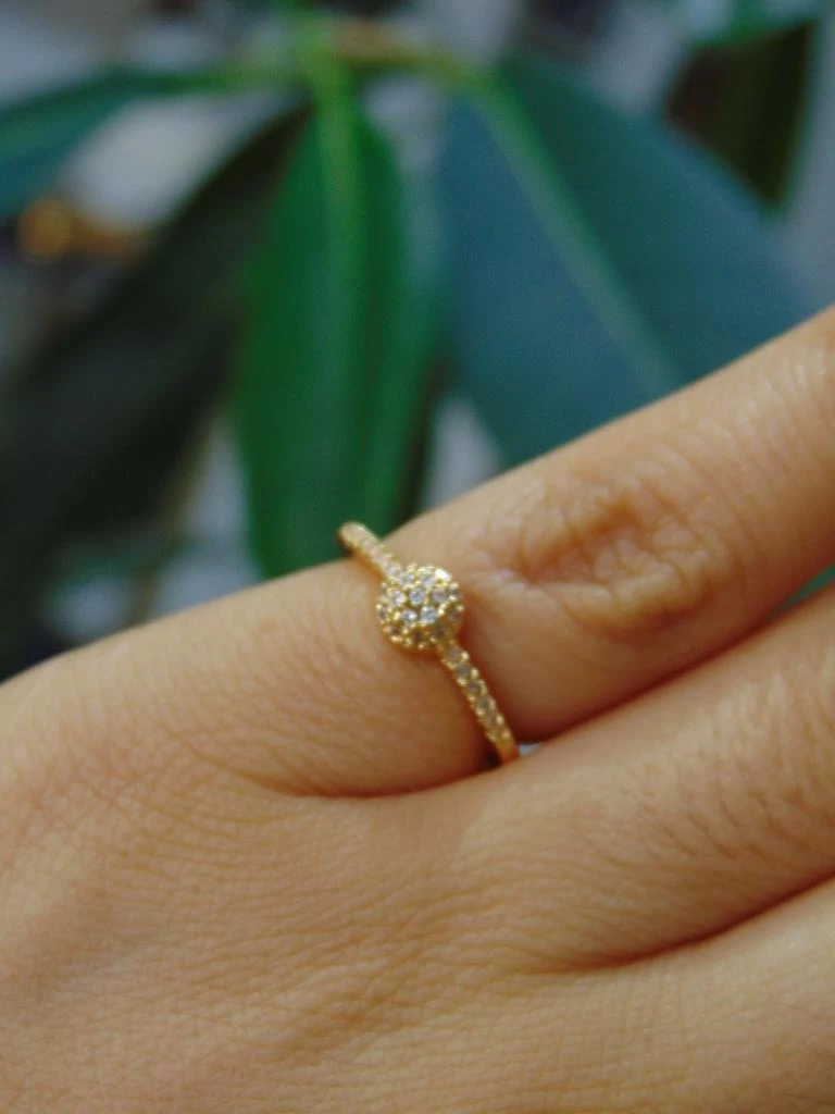 ANILLO ACERO DOR MINI CIRCULO MCROCIRCONES
