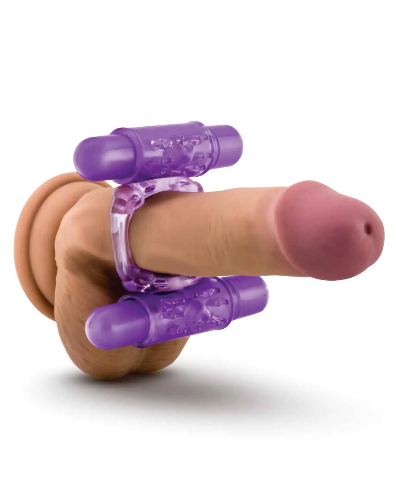 PLAY WITH ME - DOUBLE PLAY - DUAL VIBRATING COCK RING - PURPLE 5