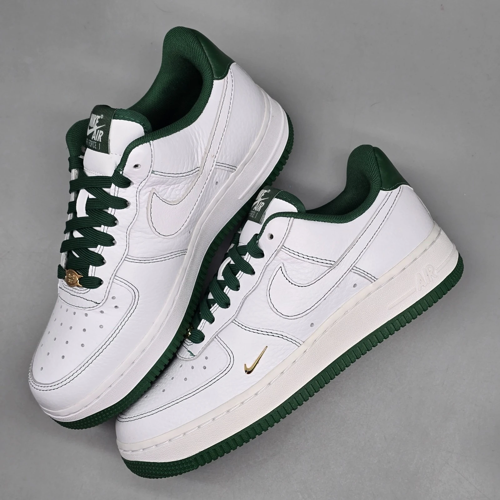 NIKE AIR FORCE 1 '07 LOW MINI JEWEL WHITE GORGE GREEN 4