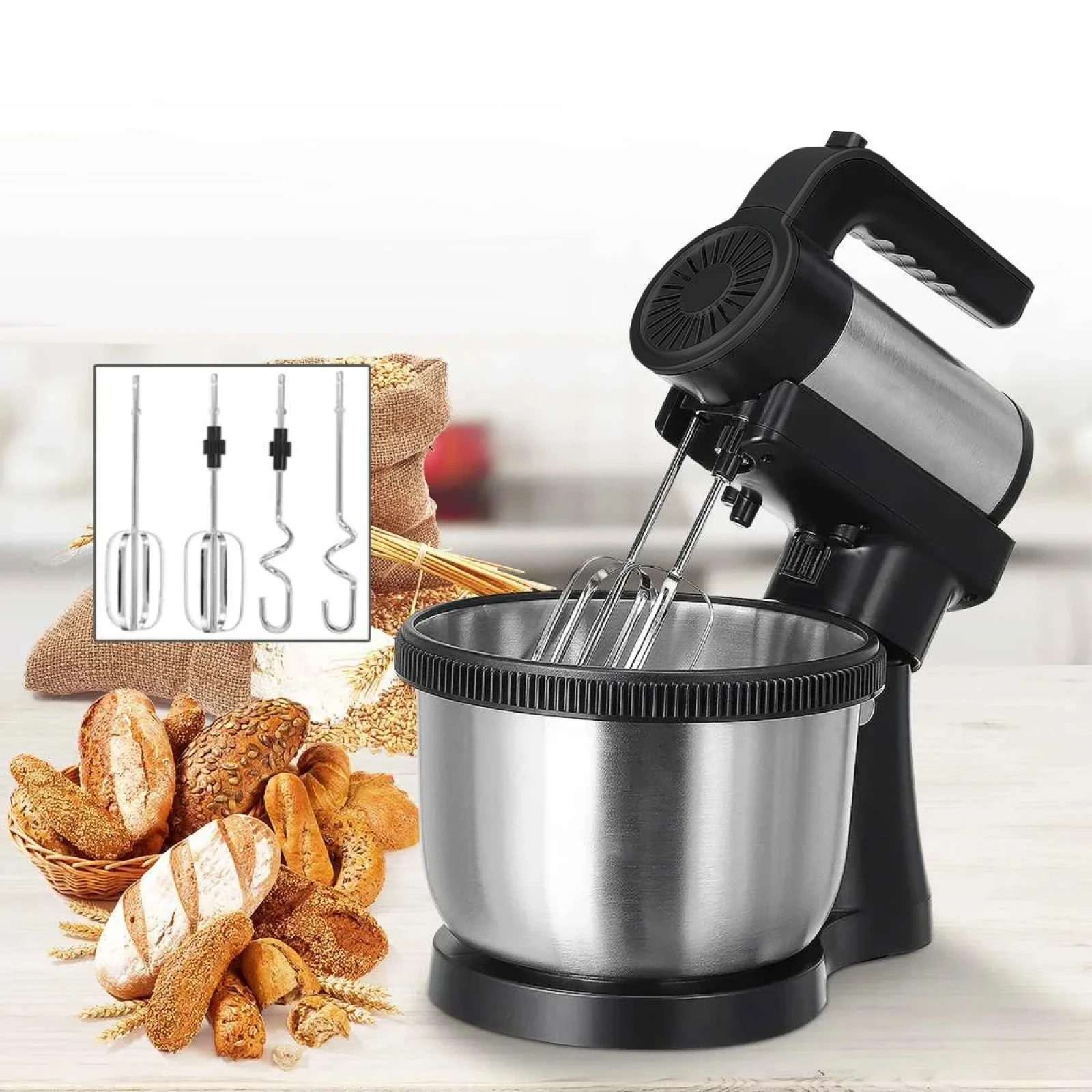 Batidor con Bowl Giratorio 4L 𝙓𝙄𝙊𝙉 2