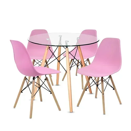 Comedor Eames Redondo Rosa