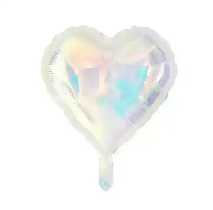 Globo metalizado corazón iridiscente 18"