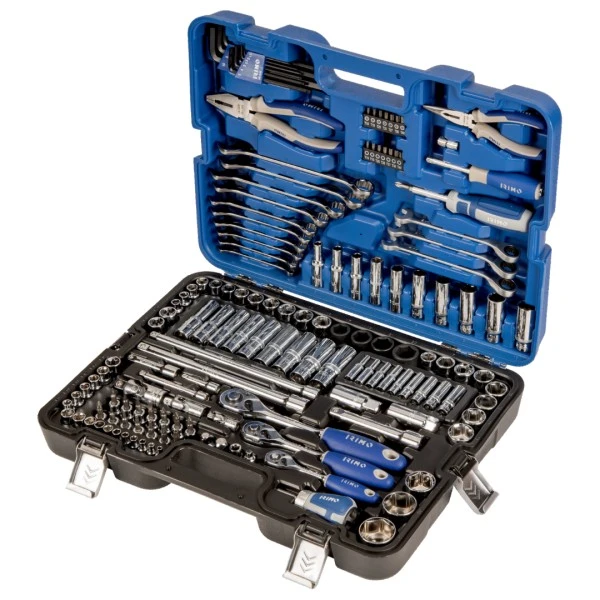 Juego De Llaves y Tubos Bocallaves Mixtos 1/2, 3/8 Y 1/4 Con Accesorios – 164 Piezas Irimo 149-164-4 3
