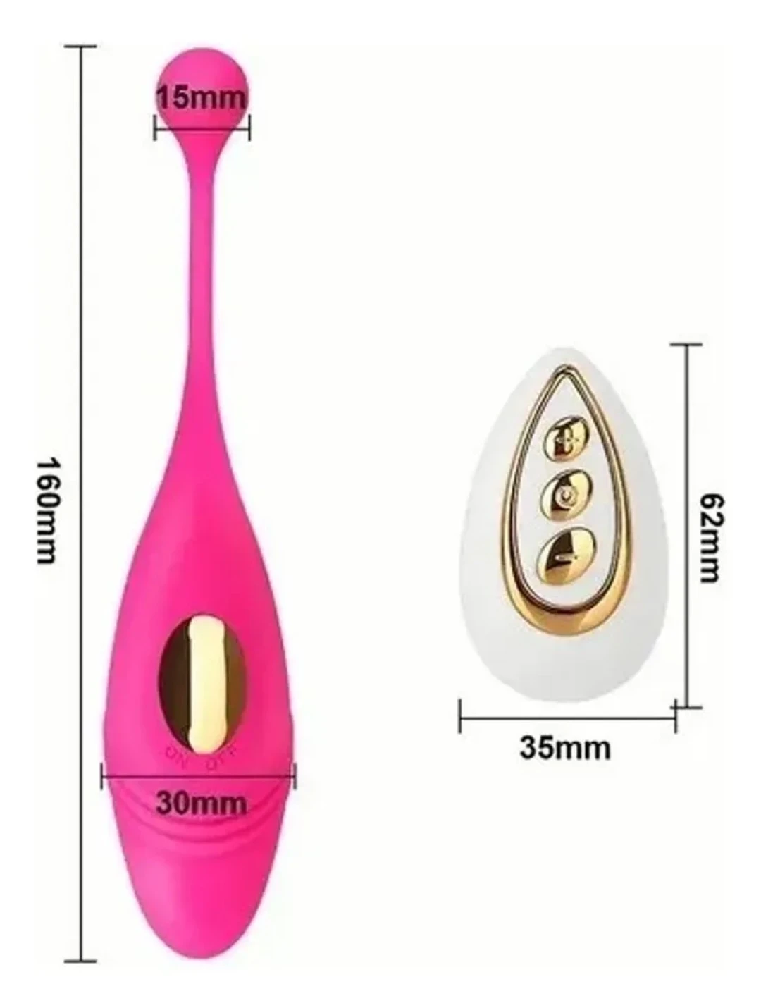 Vibrador flexible control remoto ROSA 2