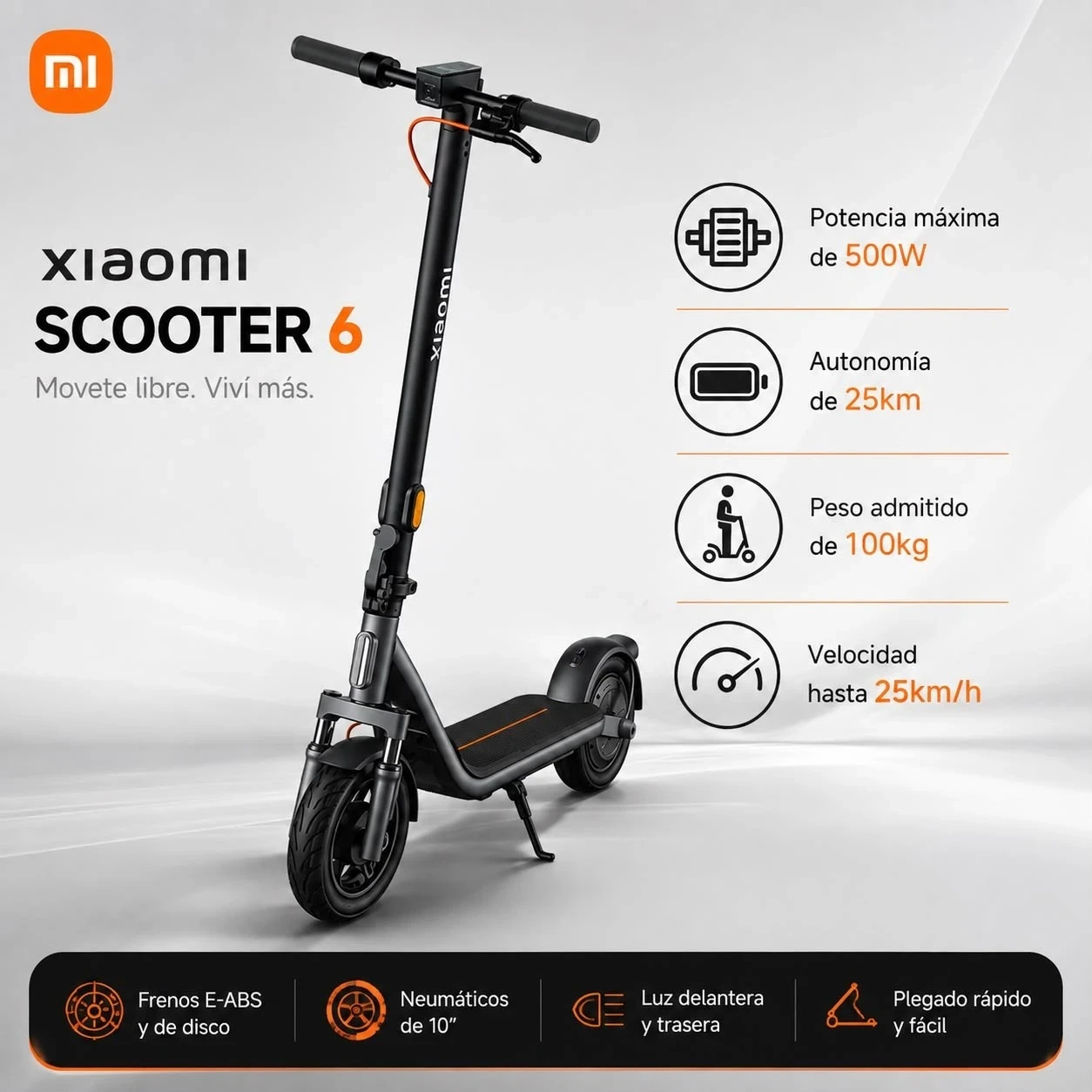 SCOOTER ELÉCTRICO XIAOMI 6 MONOPATIN