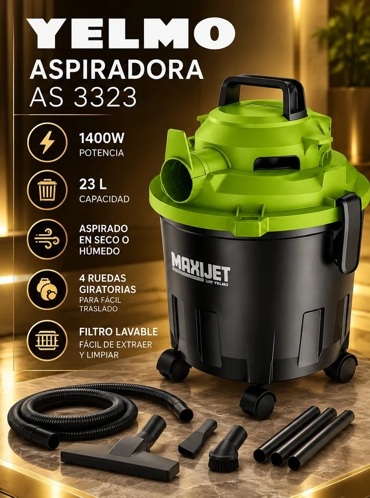 ASPIRADORA YELMO AS 3323 1400W *CONSULTAR DISPONIBILIDAD CON EL VENDEDOR*