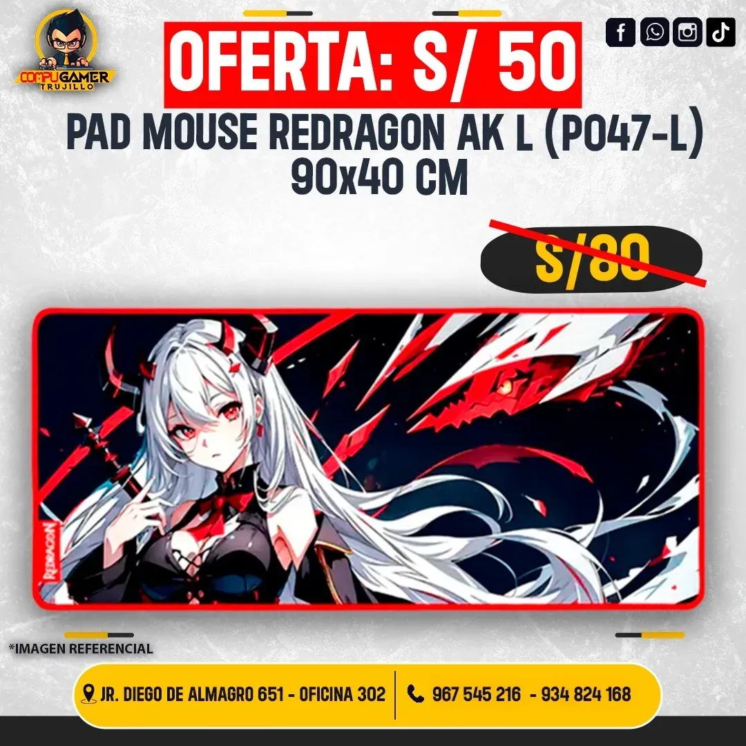 PAD MOUSE REDRAGON AK L (P047-L) 90x40 cm