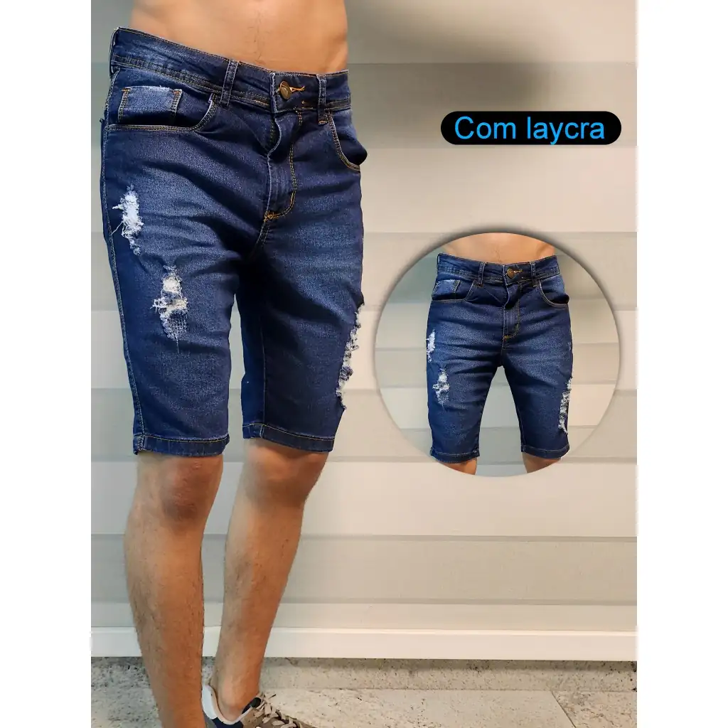 Bermuda Jeans com Lycra  3