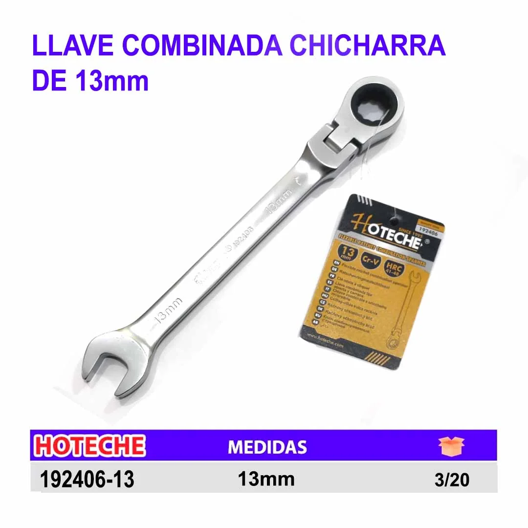 LLAVE COMBINADA CHICHARRA HTCH MOVIL 13mm