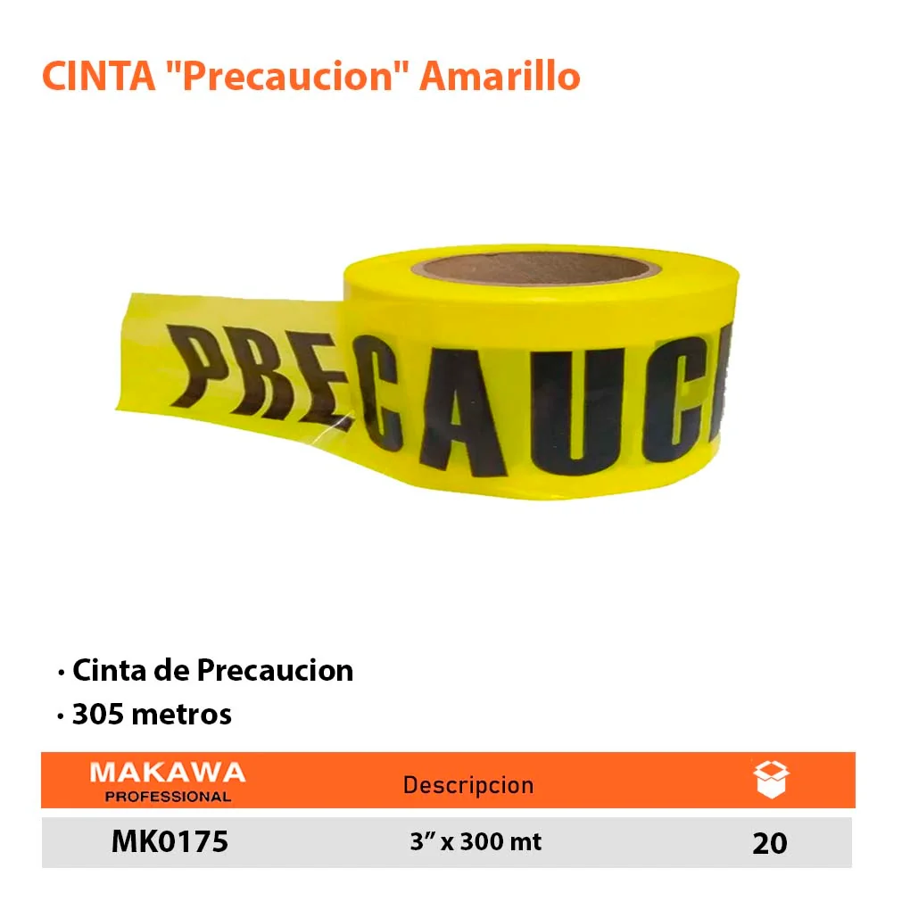 CINTA "Precaucion" Amarillo (PELIGRO HTB) MKW 