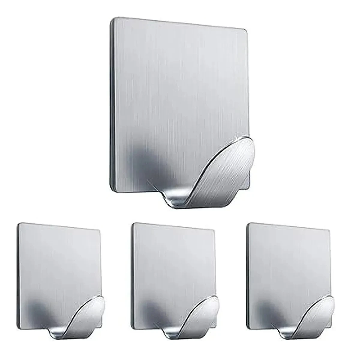 Ganchos Percheros Adhesivos Acero Inoxidabl X4