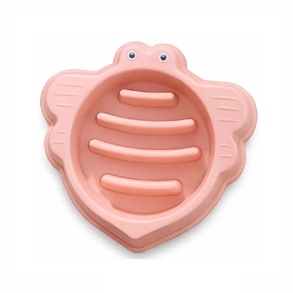 Plato antiestrés abeja rosado