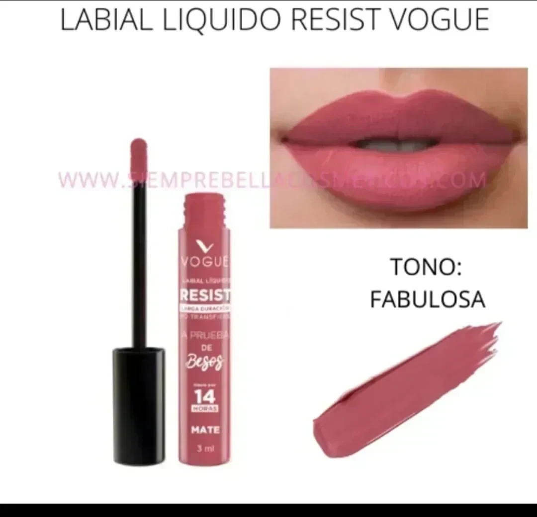 vogue labial liquido resist fabulosa