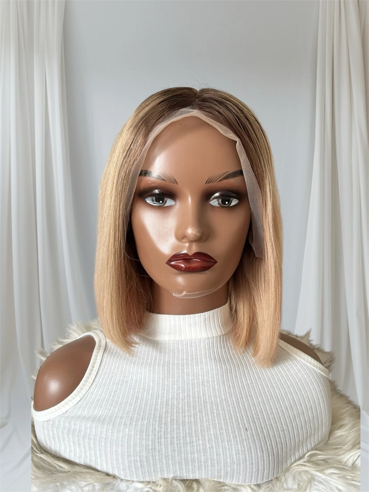 Pelucas de cabello humano 12 pulgadas,con encaje frontal  13x4  3