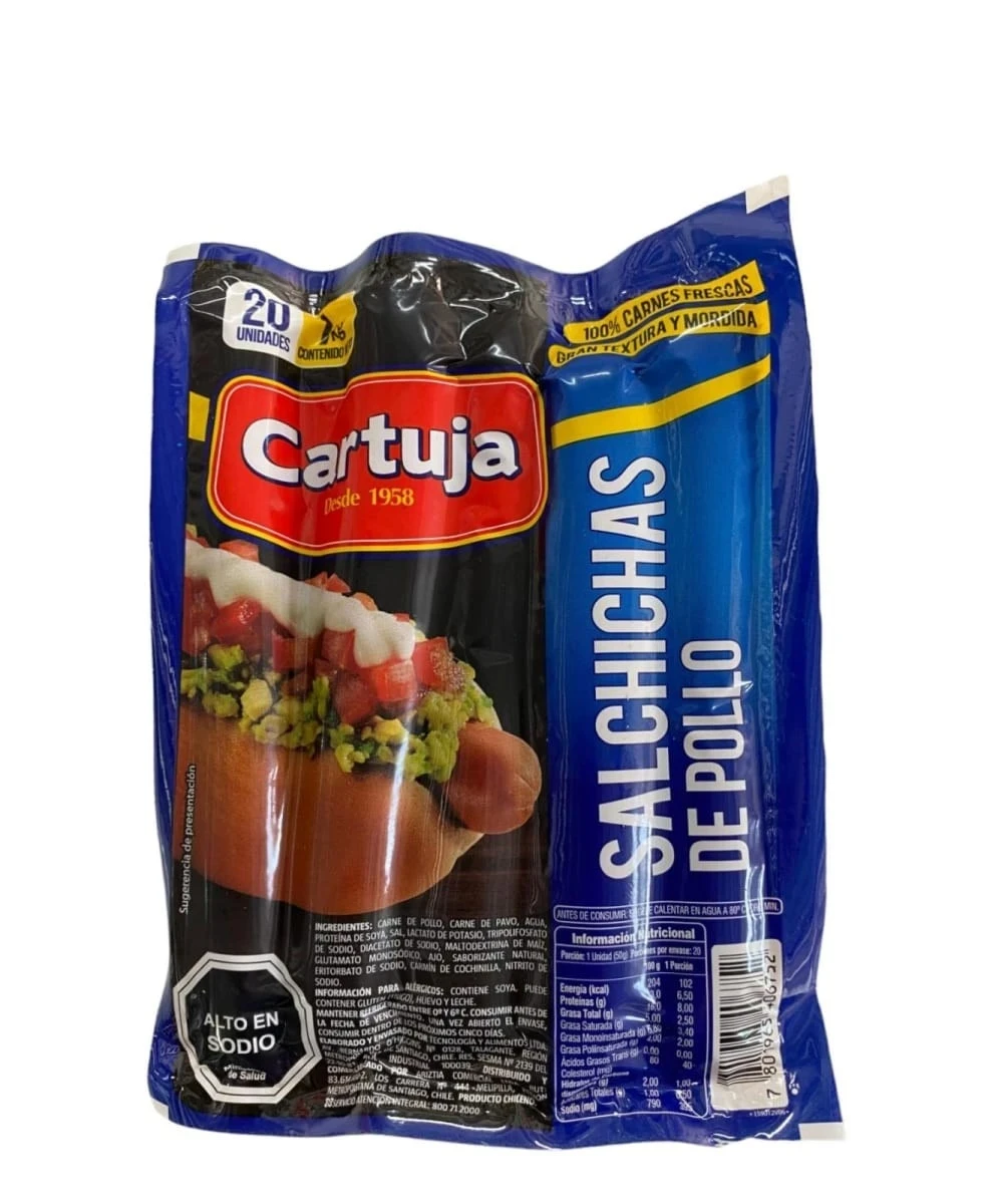 CARTUJA SALCHICHA DE POLLO